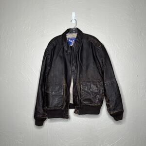 Vintage Airborne Genuine Leather Jacket - Men's Size L